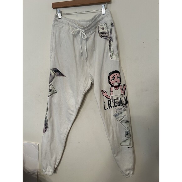 The Boondocks White Joggers With Face And Currency. Unisex mens large - Picture 1 of 5